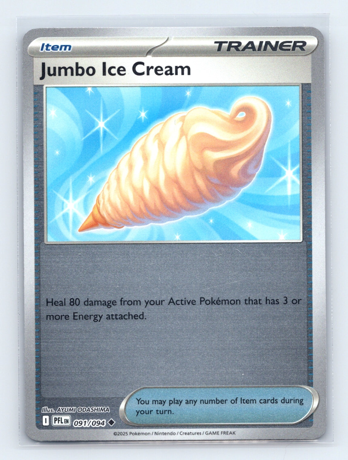 Pokemon TCG ME02: Phantasmal Flames - Jumbo Ice Cream Uncommon Reverse Holo 091/