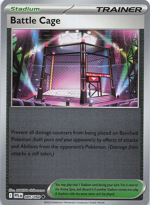 Pokemon TCG ME02: Phantasmal Flames - Battle Cage Uncommon Reverse Holo 085/094 