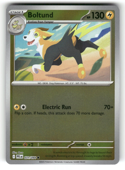 Pokemon TCG ME02: Phantasmal Flames - Boltund Common Reverse Holo 031/094 NM
