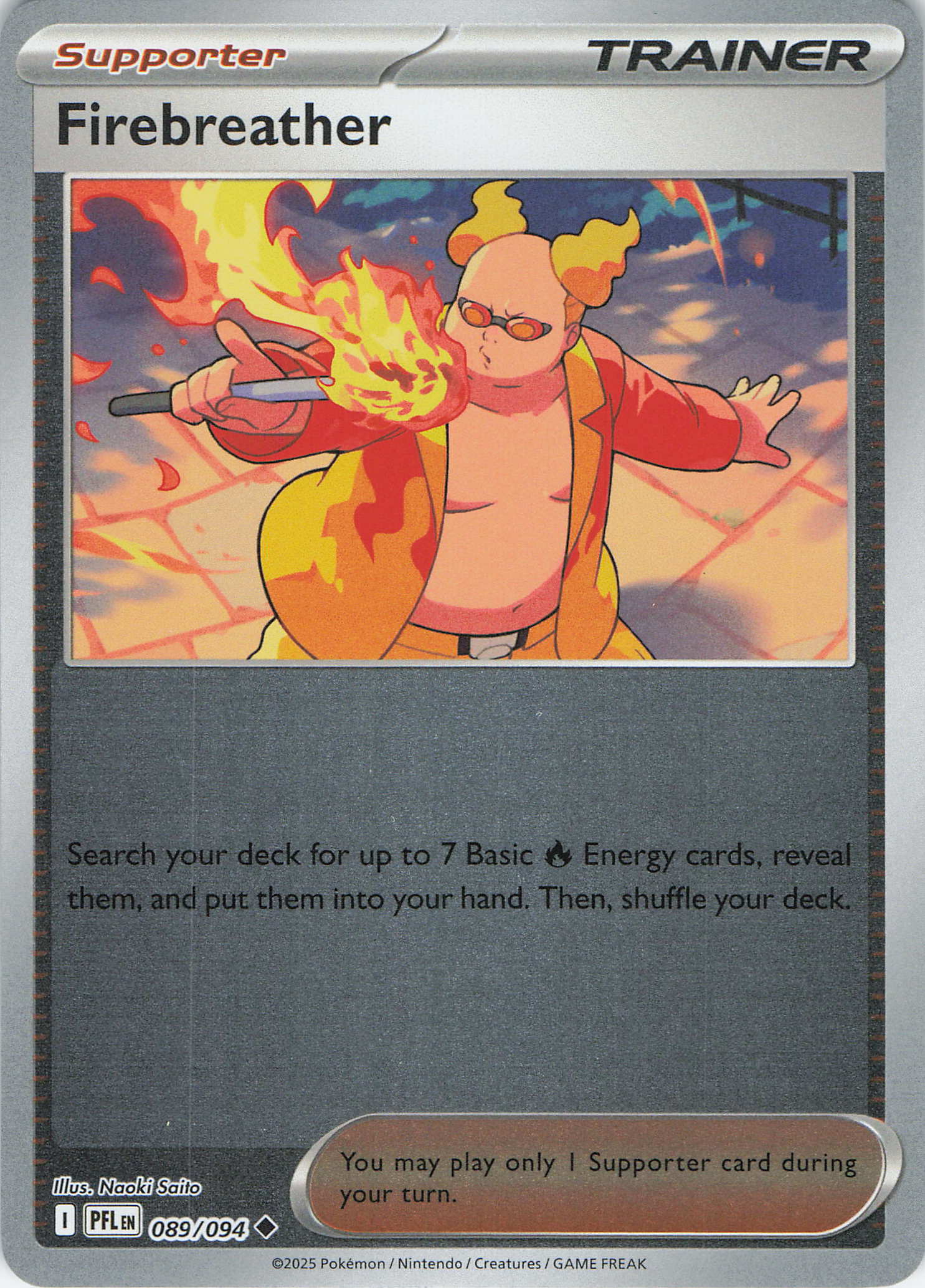 Pokemon TCG ME02: Phantasmal Flames - Firebreather Uncommon Reverse Holo 089/094