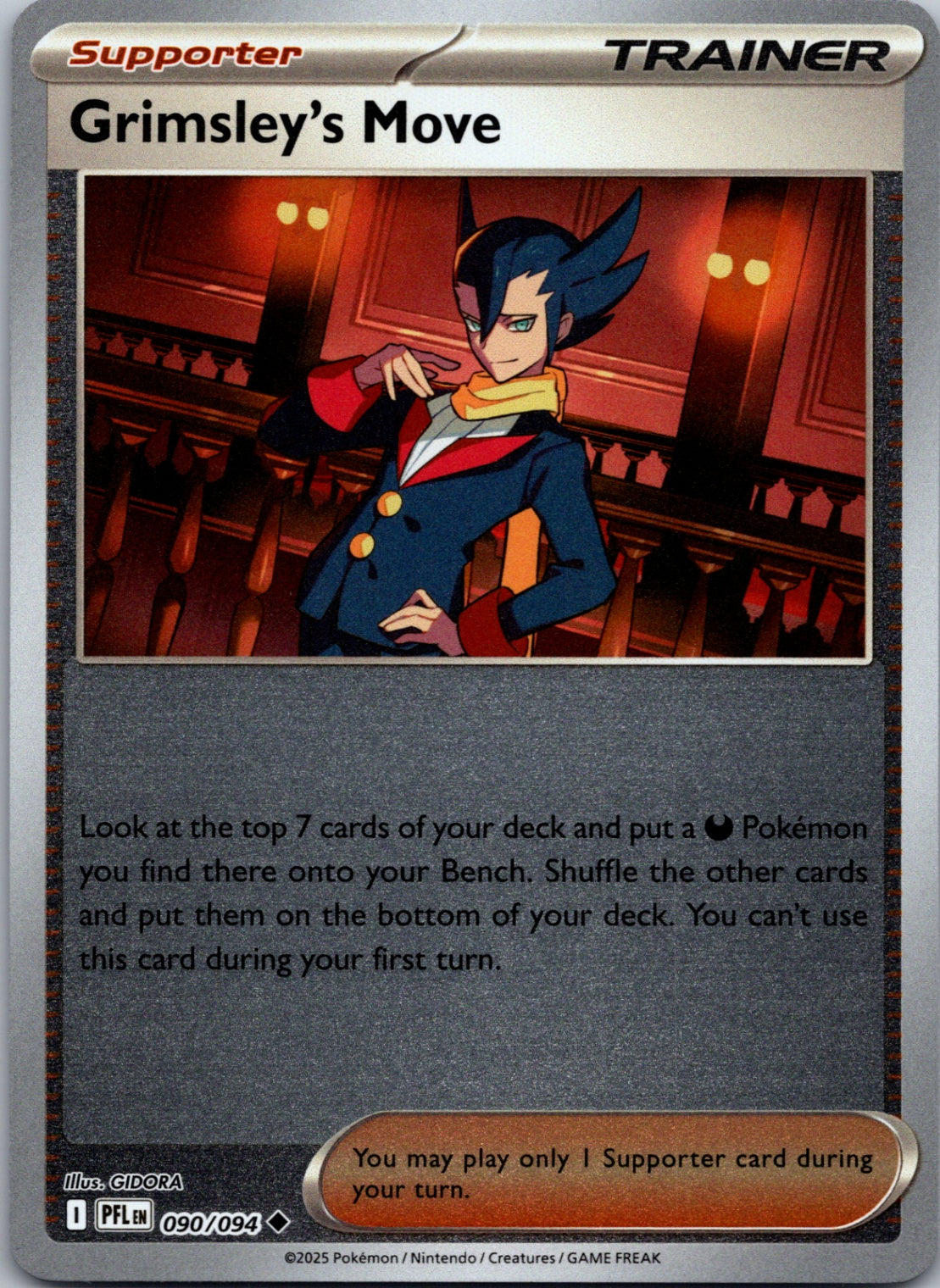 Pokemon TCG ME02: Phantasmal Flames - Grimsley's Move Uncommon Reverse Holo 090/